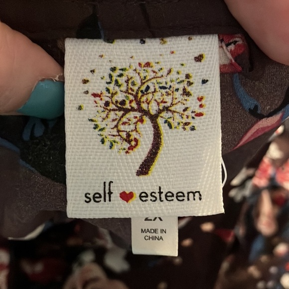 🎉4 for $20 Self Esteem Cold Shoulder Blouse, 2X - Picture 7 of 9